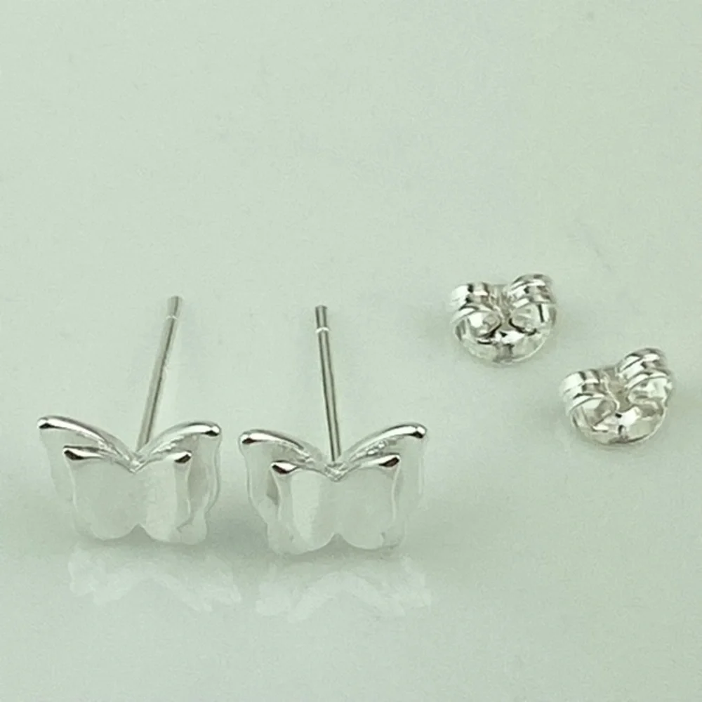 Sterling‎ Silver Earrings Butterfly Post Earrings